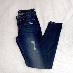 EXPRESS Dark Wash Mid Rise Jean Legging